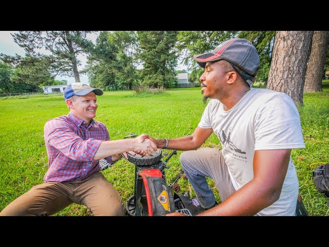 The Man Mowing Lawns in all 50 States (Interview and the 50 Yard Challenge)