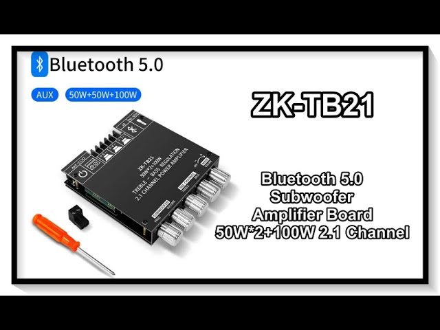ZK-TB21 Amplifier Board 2x50W + 100W Subwoofer  2.1 Channel Bluetooth 5.0