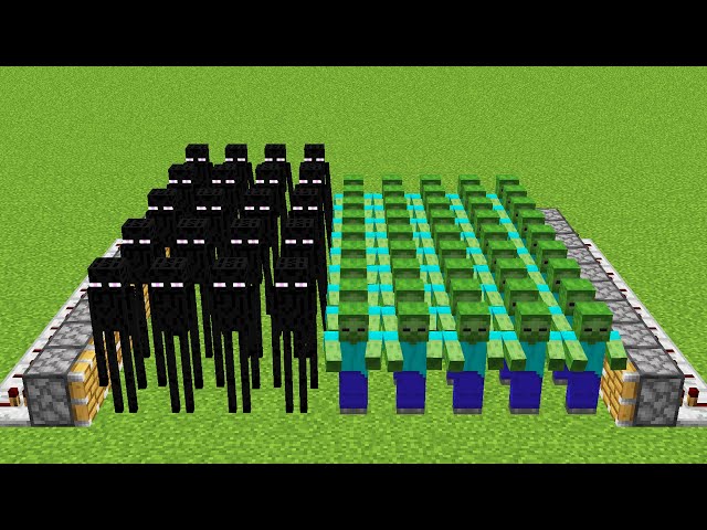 X999 endermans and X999 zombies combined