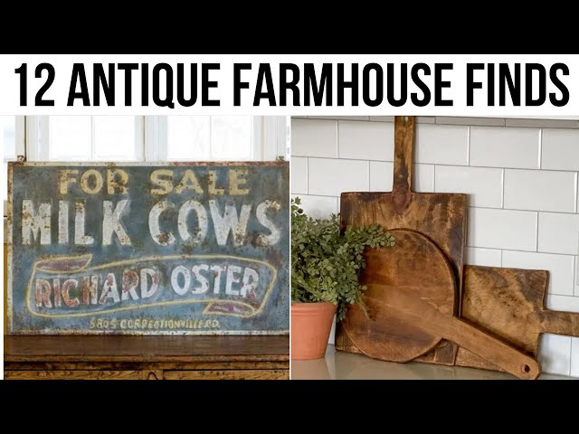 12 Antique Farmhouse Home Décor Finds Styled in Our Home