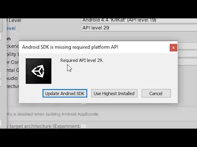 How To Update Unity to Android API Level 29 (or Greater)
