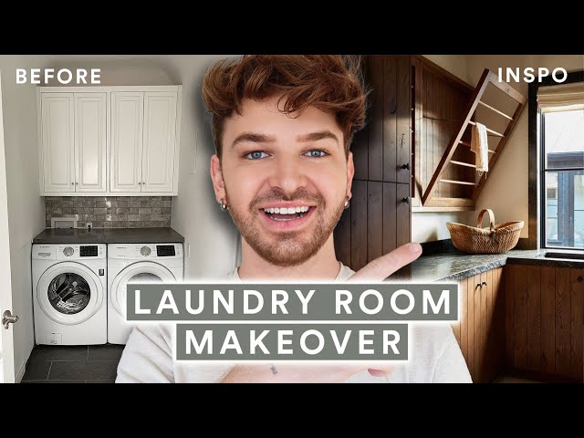 EXTREME LAUNDRY ROOM MAKEOVER ✨ Part 2 ✨ Painting, Furniture Ideas & New Tile!