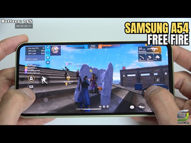 Samsung Galaxy A54 test game Free Fire Mobile
