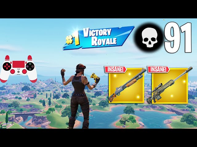 91 Elimination Solo Vs Squads Gameplay Wins (Fortnite Chapter 5 PS4 Controller)