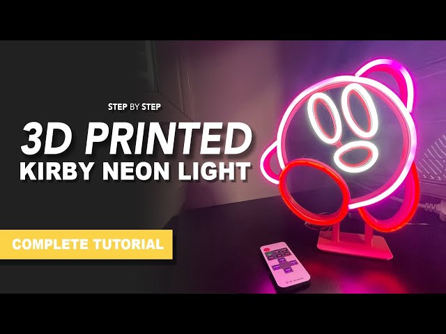 How to Make This 3D Printed Kirby Neon Light (Step By Step Guide)