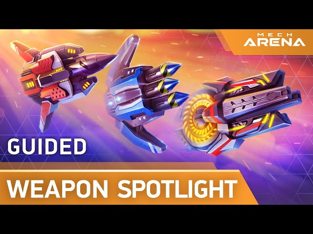 Mech Arena | Weapon Spotlight | Guided Weapons | Javelin Rack, Cryo Javelin, Disc Launcher