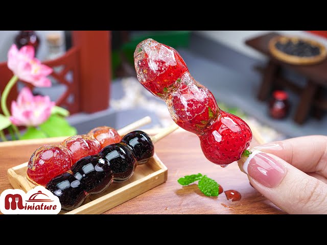 Perfect Tanghulu Chinese Candied Fruit Recipe | ASMR Cooking Mini Food