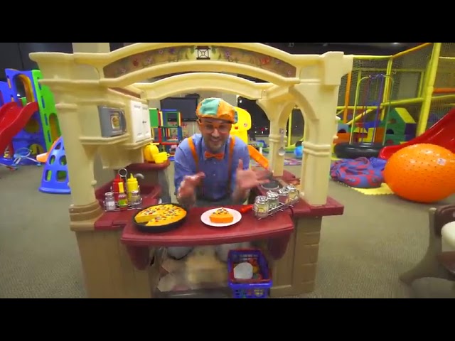 Blippi Visits Slides at an Indoor Playground!   Learn with Blippi   Educational Videos for Toddlers