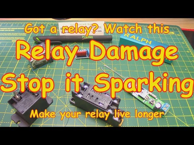 #131 Mechanical relay overload and snubber (with sparks)