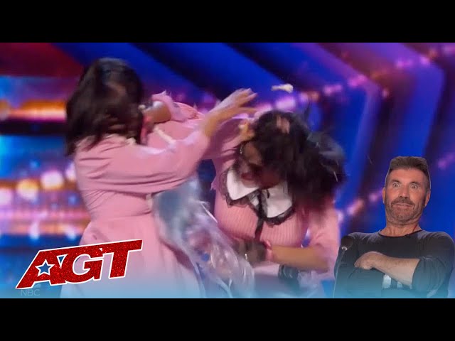 Tik Tok GIRLS GET INTO A FIGHT On Americas Got Talent - Wait For It!