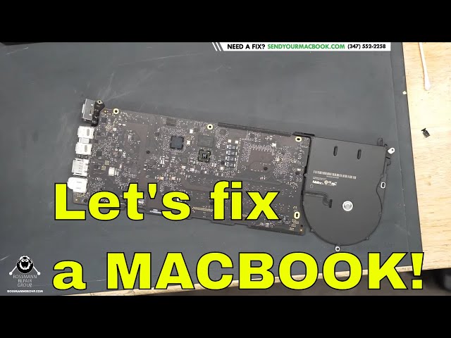 A Macbook board repair, featuring Louis Rossmann