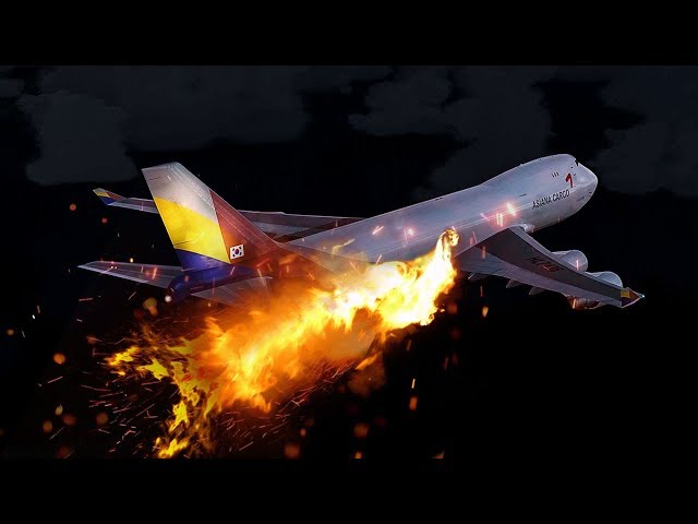 Boeing 747 on Fire Explodes Mid-Air | Asiana Airlines Flight 991 | 4K