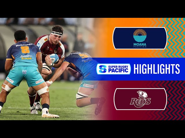 HIGHLIGHTS | MOANA PASIFIKA v REDS | Super Rugby Pacific 2024 | Round 8
