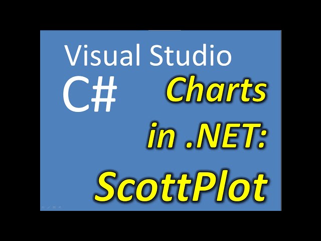C# Visual Studio Charts in .NET: ScottPlot Part 1