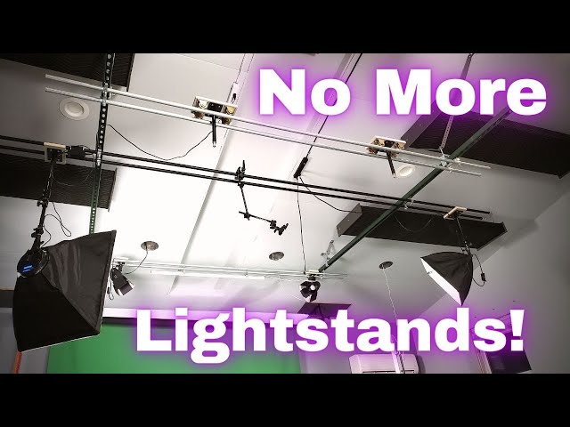 DIY Overhead STUDIO RIG! Under $300, Hang Cameras, Lights & Cords from the ceiling of your studio