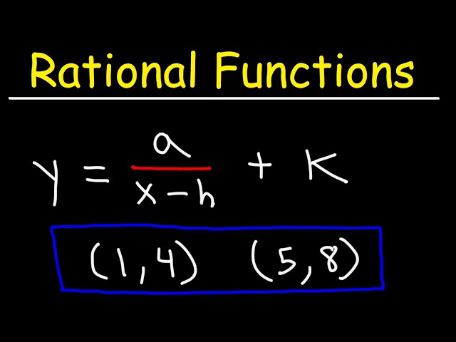 How To Find a Rational Function That Passes Through Two Points