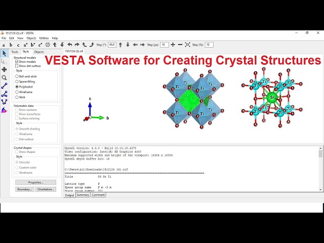 VESTA Tutorial for Creating Crystal Structures #VESTA_Software