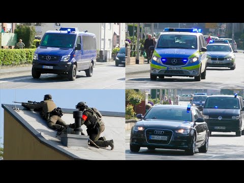 [Amoklauf / Schüsse] Einsatzfahrten zu seltener Polizeigroßübung in Brühl