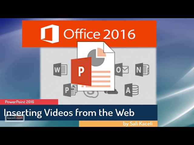 PowerPoint 2016: How to Insert and Embed a YouTube Video in PowerPoint (10/30)