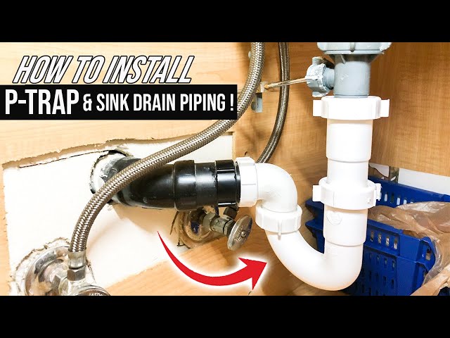 How To Install P-Trap And Bathroom Sink Drain Piping | Easy Installation For Beginners!