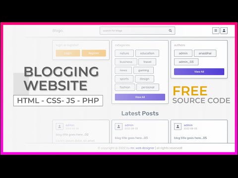 PHP Blogging Website