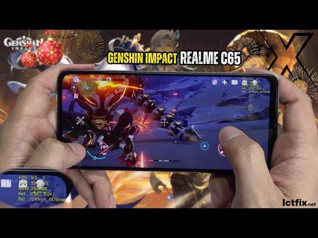 Realme C65 Genshin Impact Gaming test | Helio G85, 90Hz Display