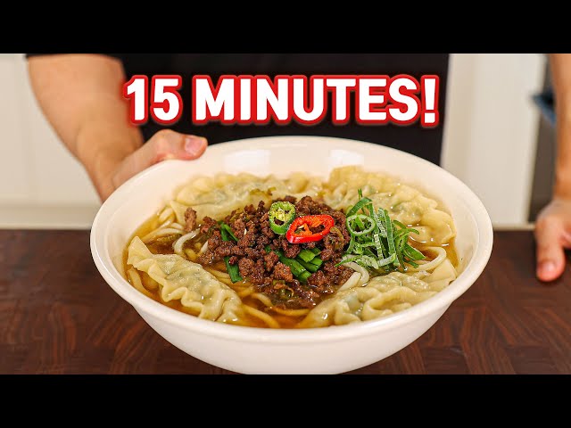 This 15 Minute Dumpling Noodle Soup Will Change Your LIFE! Kal Manduguk!