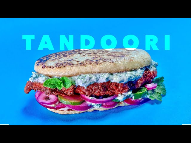 Tandoori Fried Chicken Sandwich & Garlic Naan Burger Buns