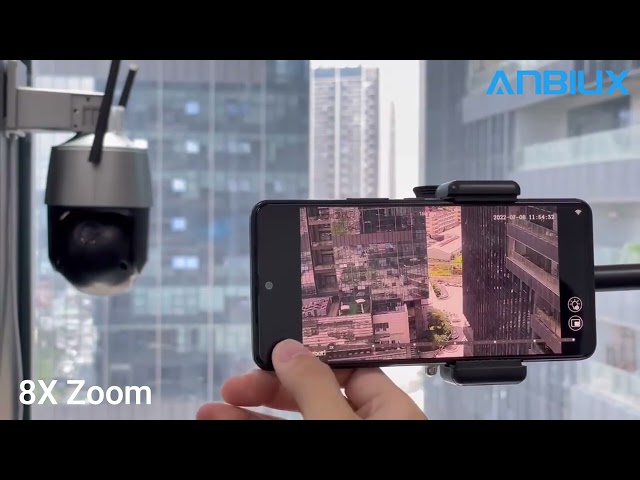 8MP 4K PTZ IP Camera Dual Lens 8X Zoom Audio Outdoor WiFi Camera