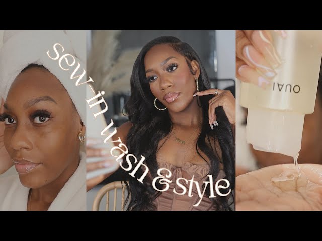 Get Ready With Me: Wash and Style My Sew-in