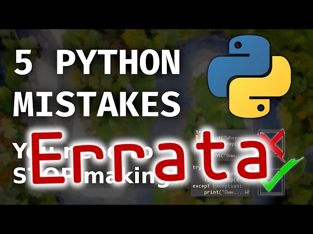 2 Things I did wrong during "5 Things You're Doing Wrong When Programming in Python" #shorts
