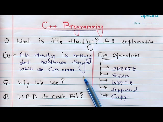 C++ File Handling | Learn Coding