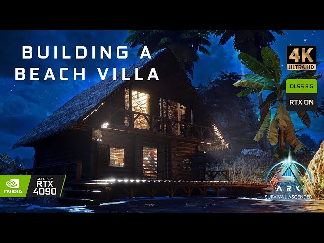 ARK: Survival Ascended | Beach Villa Showcase & Tutorial [4K60]