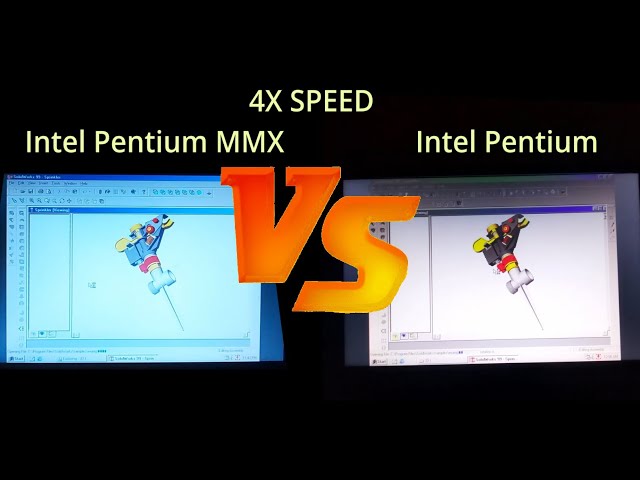 Intel Pentium MMX 100MHz vs Intel Pentium 100MHz. Socket 7 & Socket 3 100MHz x86 CPU challenge.