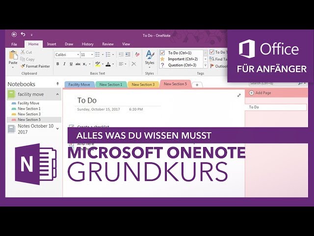 Microsoft OneNote (Grundkurs) Für Anfänger | Microsoft Office Tutorial Serie