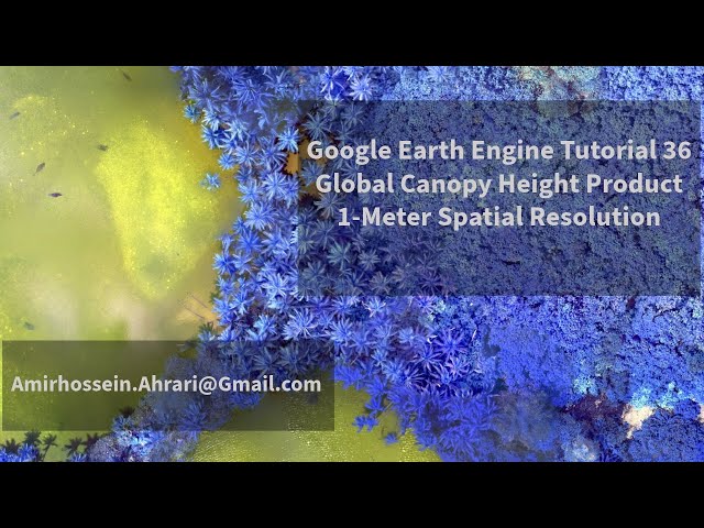 Google Earth Engine Tutorial-36: Global Canopy Height Product (1-meter)