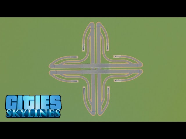 Time-lapse: Simple Highway Interchange |  Cities: Skylines
