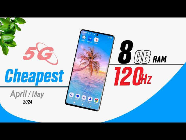 TOP 5: Cheapest 5G and 120 hz  Phone With 8 GB ram 2024 | #8gbramphone #cheapest5gphone