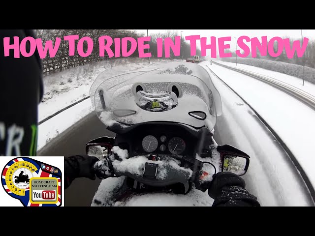 How to ride a motorcycle in the snow: WARNING, I SING!! read description. Riding tips and help.