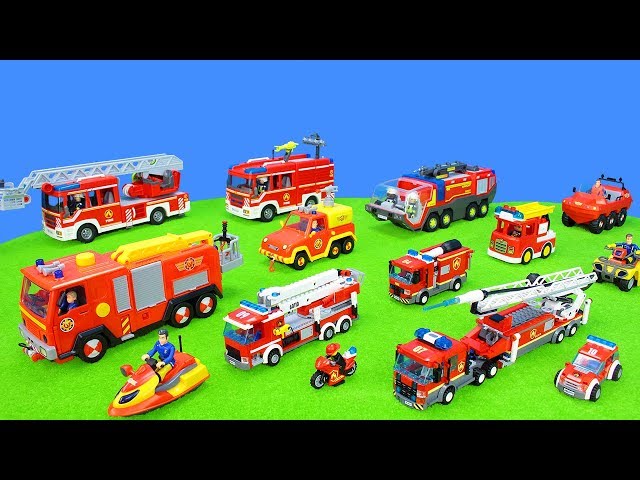Fire Trucks & Fire Engine Unboxing: Fireman Sam, Lego, and Paw Patrol Cars | Great Toys Set for Kids