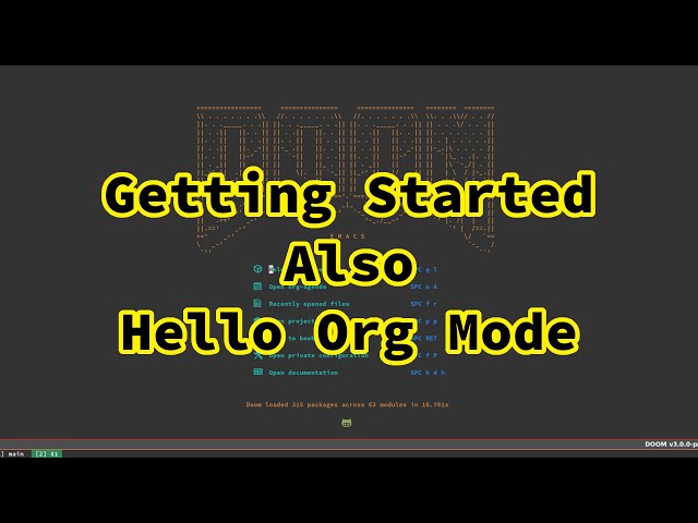 Doom Emacs - Getting Started