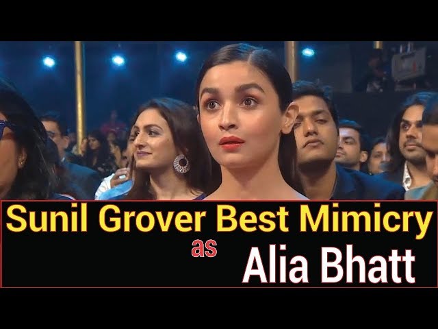 Sunil Grover As Pappu with alia bhatt and aishwarya rai funny moments in award shows