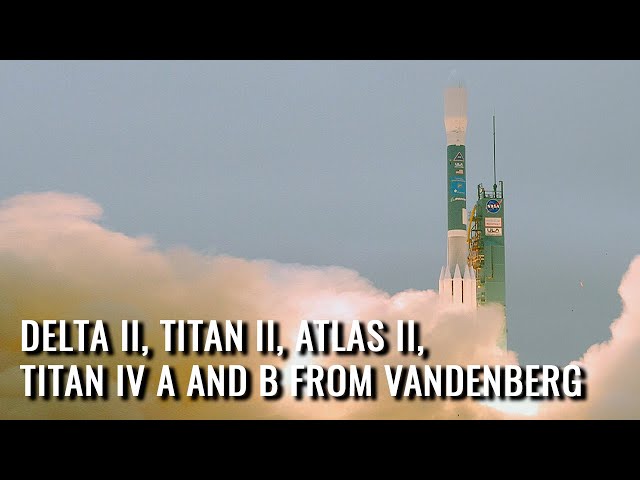 Delta II, Titan II, Atlas II, Titan IV A and Titan IV B from Vandenberg - USAF,  HD Remaster