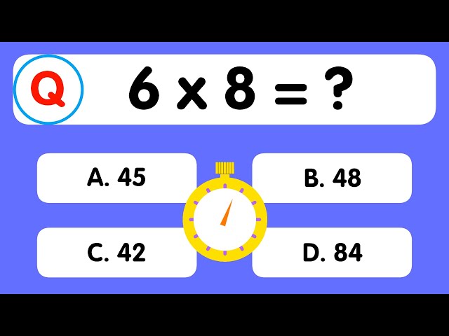 Maths Quiz for kids | Multiplication table Quiz for kids | Quiz Time |