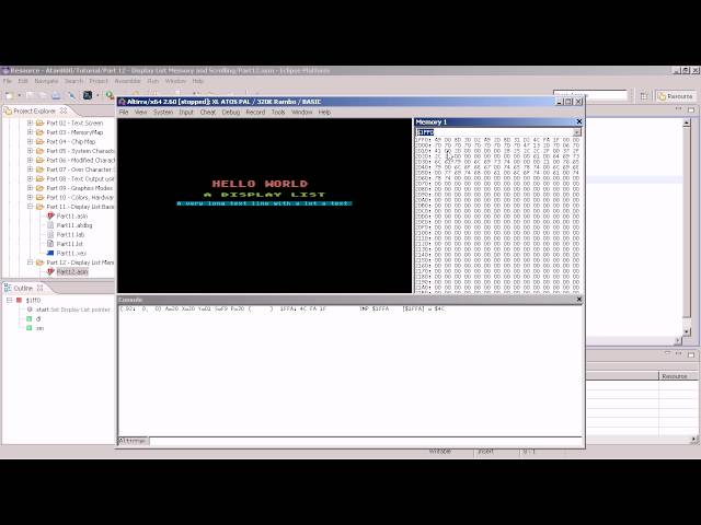 Programming the Atari XL/XE - Part 12 - Display List Memory and Scrolling (2015)