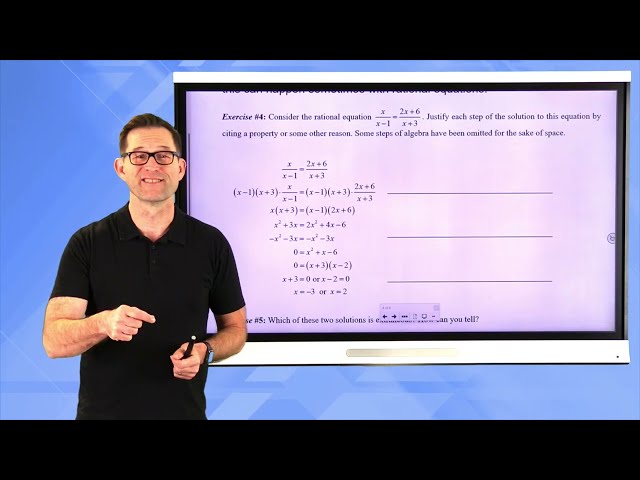 N-Gen Math Algebra II.Unit 10.Lesson 13.Reasoning About Rational and Radical Equations