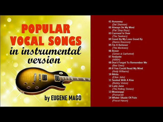 POPULAR VOCAL SONGS in instrumental version
