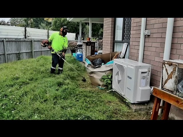 Yard Clean Up | Moving Everything Out Of The Way #satisfyingvideo