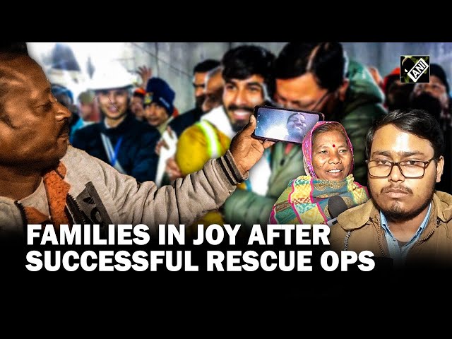 Families in joy after successful evacuation of trapped workers from Uttarkashi Tunnel