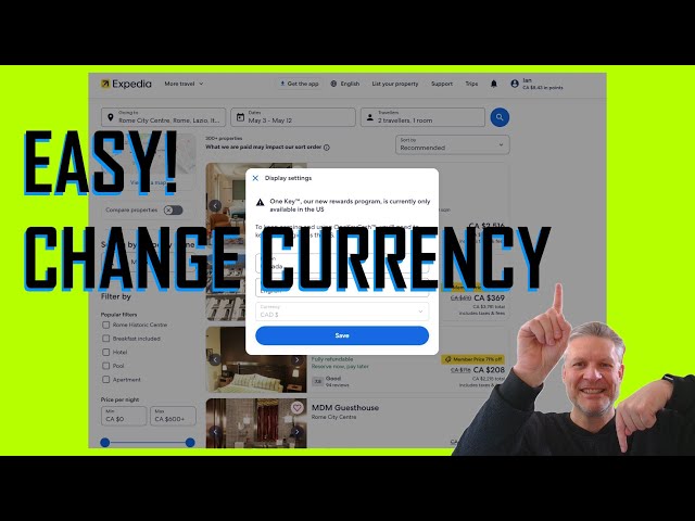 EASY - How To Change Currency in Expedia